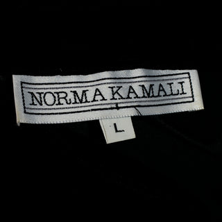 1980s Norma Kamali Black Velvet Sweatshirt Style Oversized Dress Large