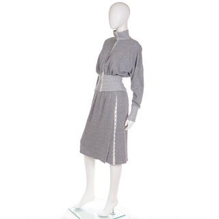 Vintage Norma Kamali Sweatshirt Dress with Snaps