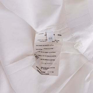 1990s Prada White Cotton Apron Pinafore Dress w Pockets