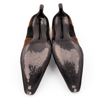Salvatore Ferragamo Vintage Shoes Faux Patchwork Suede Pumps sz 7AA