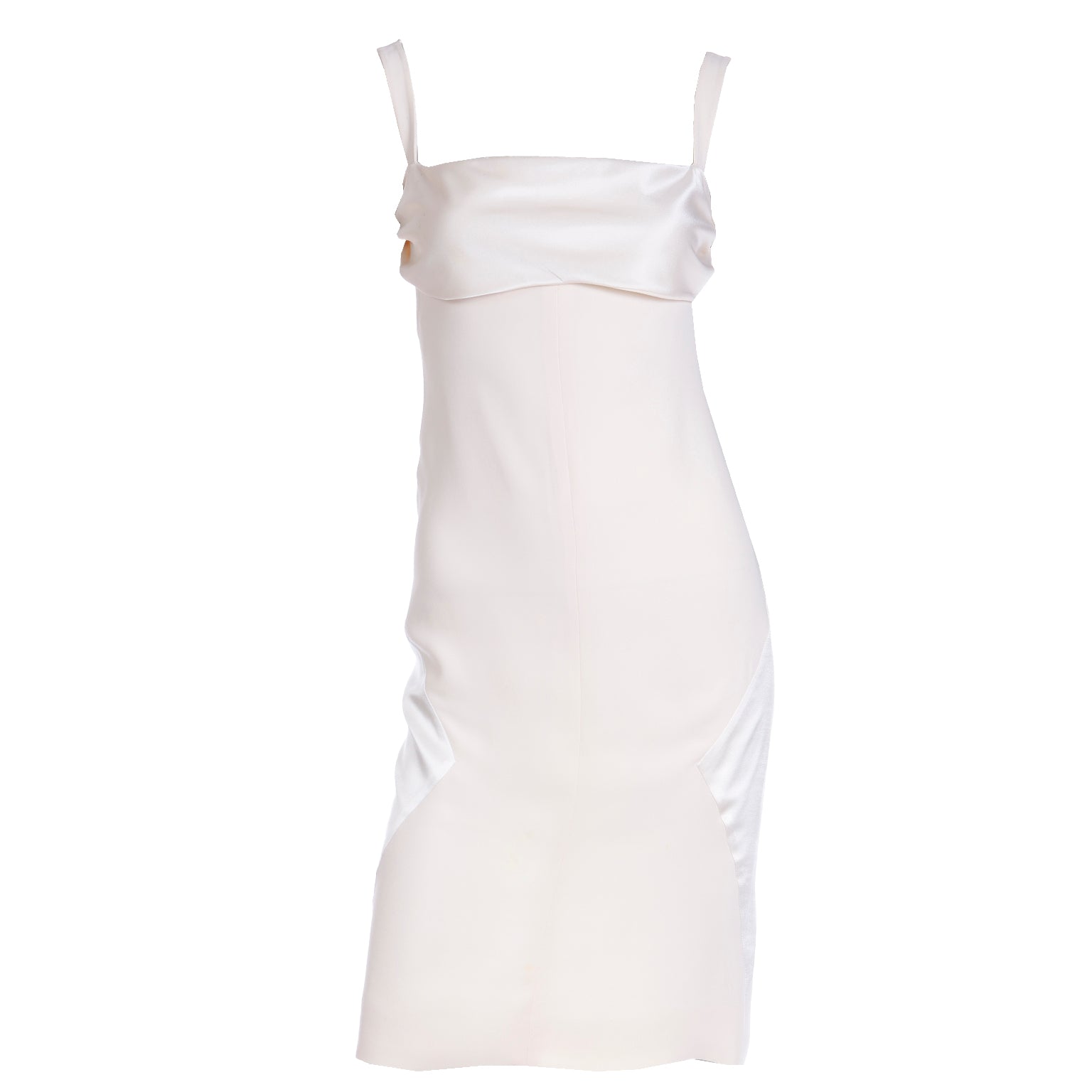 2000s Valentino Garavani Ivory Silk Crepe & Charmeuse Dress 2000s Valentino Garavani Ivory Silk Crepe & Charmeuse Dress