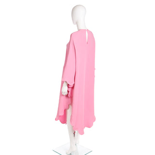 2000s Valentino Pink Silk Crepe Free Flowing Evening or Day Dress with side openings