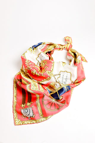 Vintage silk carriage theme scarf