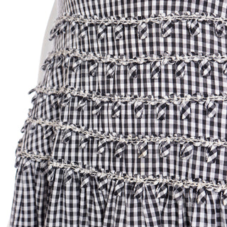 Vintage 1960s Vicky Vaughn Black & White Gingham Check Cotton Dress with loop detail
