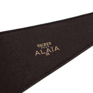 1980s Azzedine Alaia Black Patent Leather Wide Belt W Zipper Vacher Pour Alaia