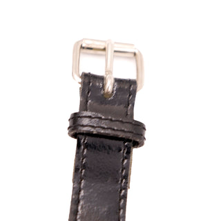 1980s Azzedine Alaia Black Patent Leather Belt W Zipper