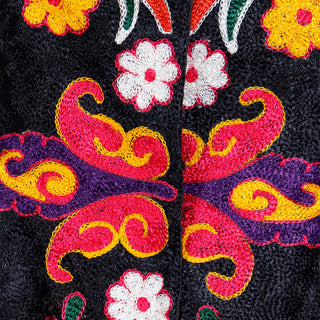 Vintage 1970s Fully Embroidered Colorful Bold Hungarian Style Vest