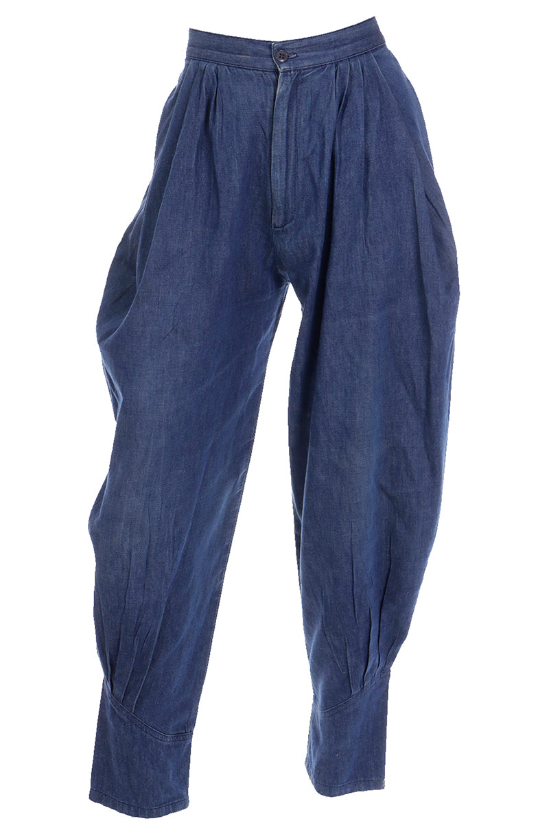 Vintage Jag Australia Denim Jodhpur Style High Waisted 1980s Jeans