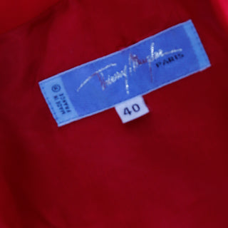 1990s Thierry Mugler Red Wrap Dress Paris