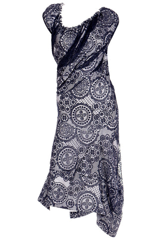 2012 Vivienne Westwood Black Lace & White Asymmetrical Dress