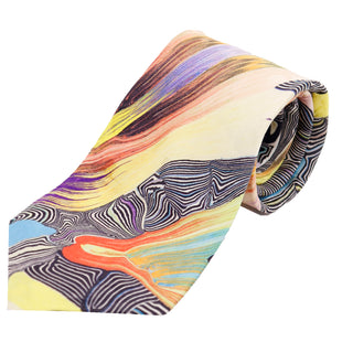 Vintage Yohji Yamamoto Silk Tie Colorful Bold Print Vintage Mens Necktie