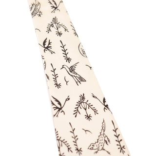 Vintage Rare Yohji Yamamoto Rare Tie Bird Lizard Art Silk Necktie 