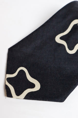 Rare 2000s Yohji Yamamoto Silk Tie Handprint Mens Necktie