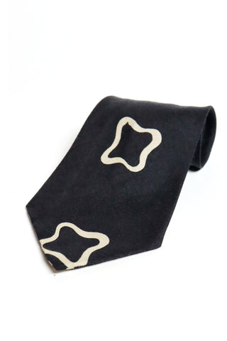2000s Yohji Yamamoto Silk Tie Handprint Mens Necktie