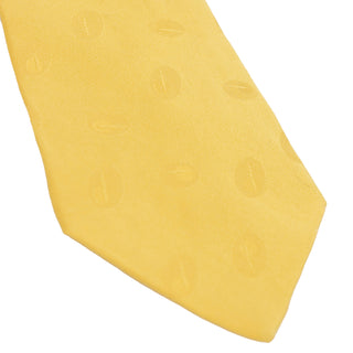 Yohji Yamamoto Pour Homme Silk Necktie Yellow Tonal Oval Mens Tie