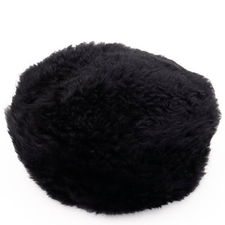 1970s Yves Saint Laurent Black Fur Russian Style Hat