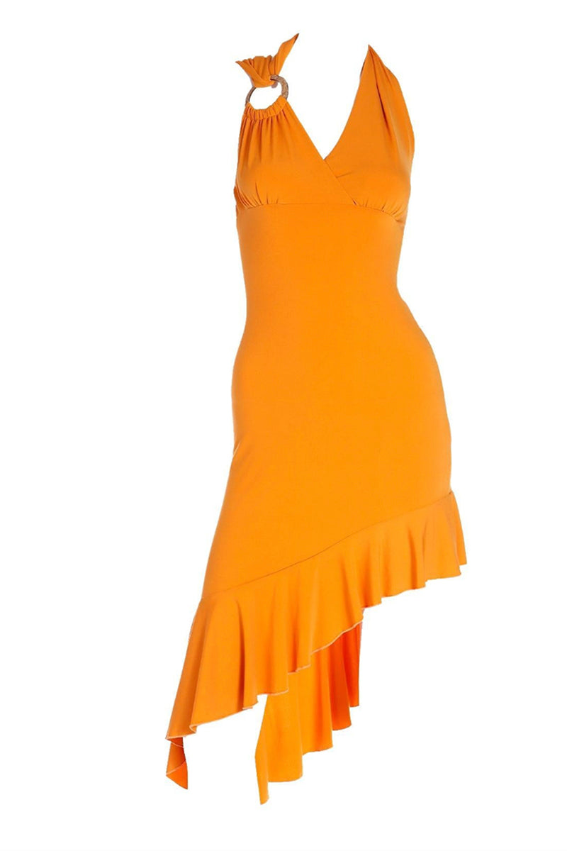 2000s Gianni Versace Deadstock Tangerine Orange Asymmetrical Dress w Tag 2000s Gianni Versace Deadstock Tangerine Orange Asymmetrical Dress w Tag