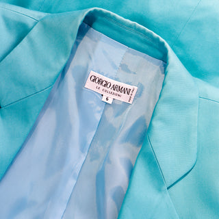 Women's Giorgio Armani Le Collezioni Bright Blue Longline Blazer Jacket