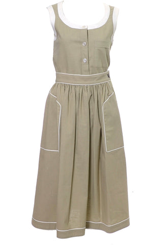 Vintage valentino linen skirt and top dress