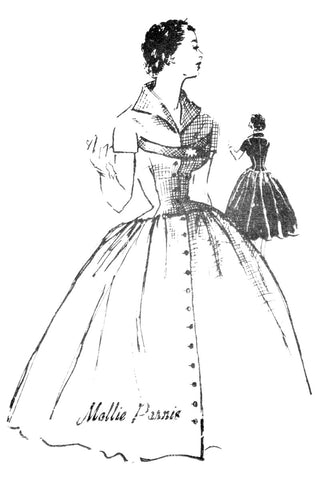 Vintage Mollie Parnis Dress Pattern Spadea 1190 mail order 36B - Dressing Vintage