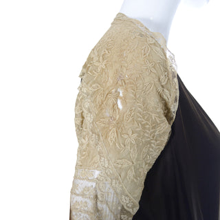 Vintage Silk Dress Lace 1920s