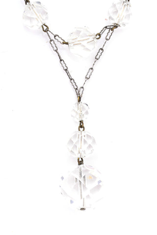 1930s Crystal Drop Vintage Necklace - Dressing Vintage