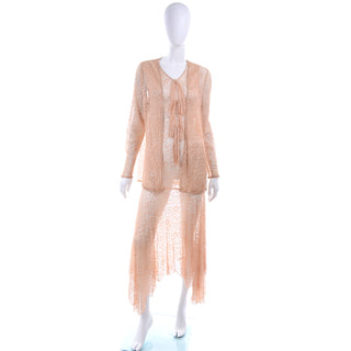 ON HOLD // 1930s Stretch Lace Dress w/ Bows & Matching Jacket