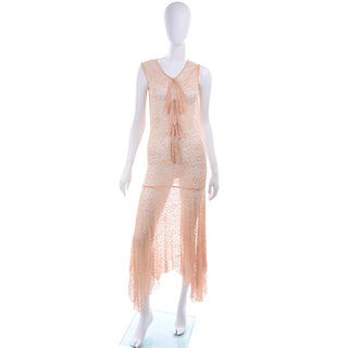1930s Stretch Lace Dress w/ Bows & Matching Jacket