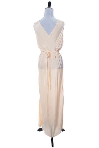 1930s Vintage Nightgown Silk with Embroidery 42 - Dressing Vintage
