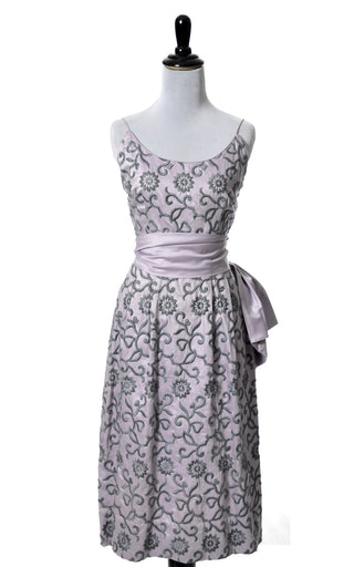 Embroidered Purple Vintage Cocktail Dress from Harold Minneapolis - Dressing Vintage