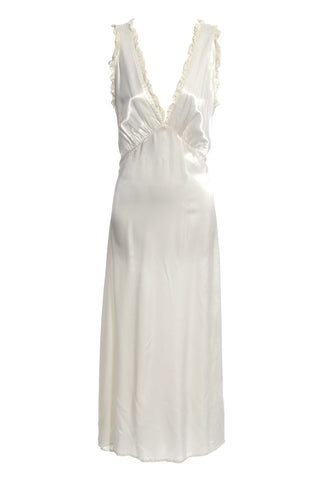 1930s Nightgown in Ivory Silk and lace