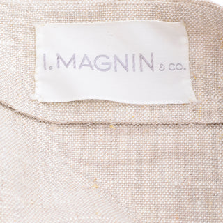 I Magnin 3 Pc Linen Skirt Sleeveless Top & SS Jacket Summer Suit Outfit High End