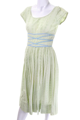 Jerry Gilden green eyelet vintage dress