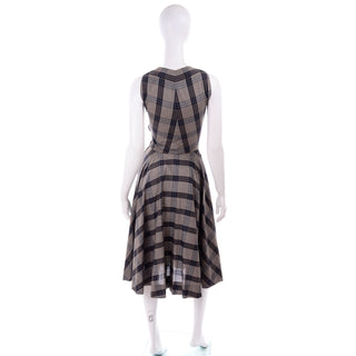 1950s Plaid Claire McCardell Vintage Dress 50s