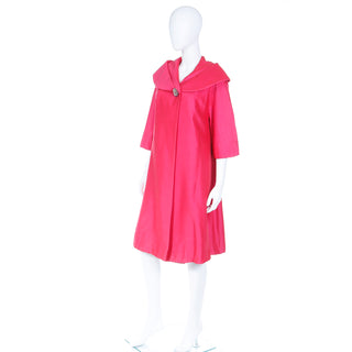 Late 1950s Bullocks Westwood Pink Silk Coat
