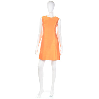 Vintage 1960s Dynasty Tangerine Vintage 2pc Dress & Coat Evening Suit