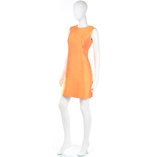 1960s Dynasty Tangerine Vintage 2pc Dress & Coat Evening Suit outfit