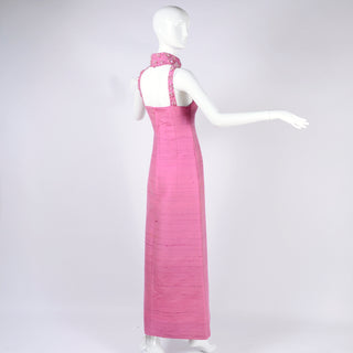 Collectable Pierre Cardin Paris Pink Cage Dress with High Collar