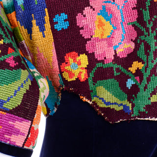 1970s Hand Embroidered Mexican Maxi Dress
