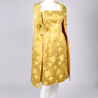 1960s vintage dress 2 pieces Gold