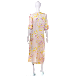 1960s Vintage House Dress in Silk with floral print
