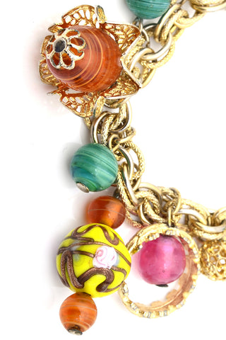 Vintage 1960s Bracelet Glass Beads Italian