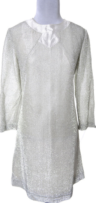 1960's Space Age Jetson's Silver Sparkle Mod Vintage Dress - Dressing Vintage