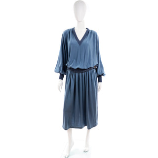 1973 Missoni Steel Blue Dress w/ Rope Belt Medium