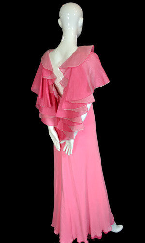 george pink dress Pink Long Sleeve Tie Neck Midi Dress | Women