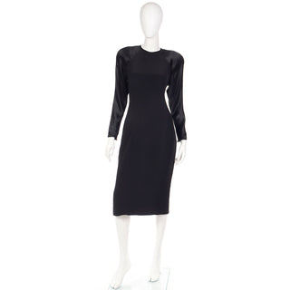 1980s Albert Nipon Vintage Black Dress
