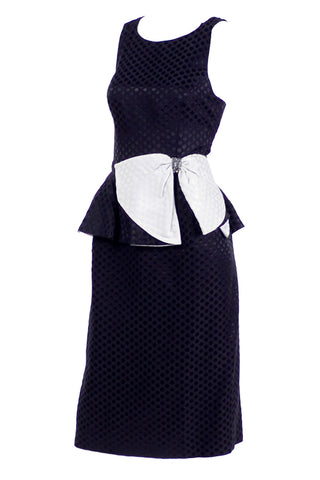 1980's Black and white vintage dress