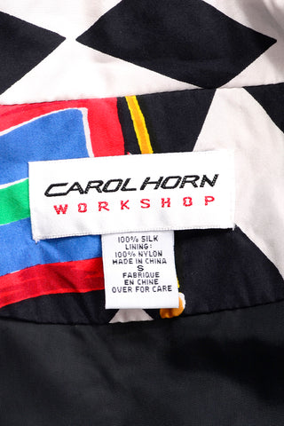 Carol Horn Workshop Silk Blazer with Op Art Print