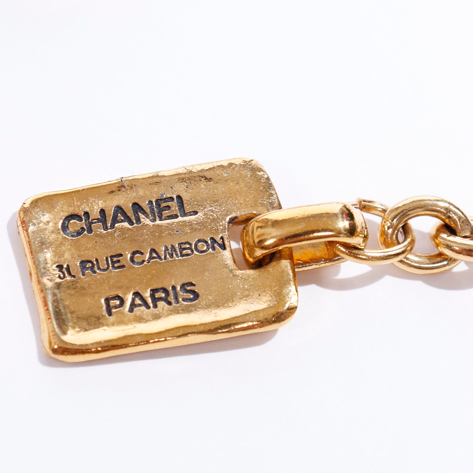 CHANEL, Jewelry, Chanel Vintage Logo Id Dog Tag Charm