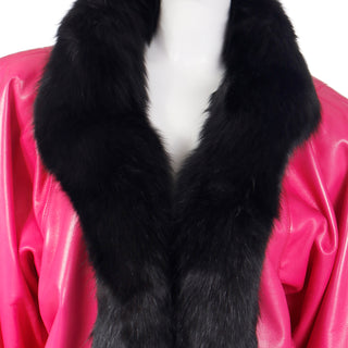 1987 YSL Haute Couture Black Fur Trim